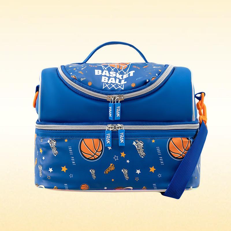 Cartoon Space Astronaut Kids Lunch Bag Insulated Oxford Material Portable For School