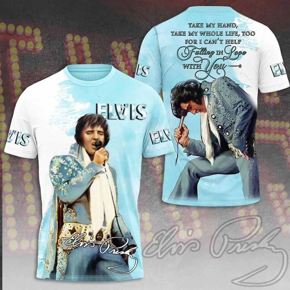 Neues Elvis Presley 3D Geschenk Für Fans Unisex S-235XL T-Shirt LW918