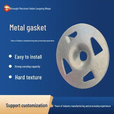 32mm X 25mm Insulating Claw Shims with Stainless Steel Backing & Four-Prong Galvanized Butterfly Patch