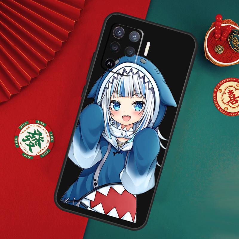 Anime Hololive Gawr Gura Case For Oppo A6 A5 Pro A15 A18 A38 A58 A78 A98 A54 A74 A94 A17 A57 A80 A60 A40 A16 A76 A96