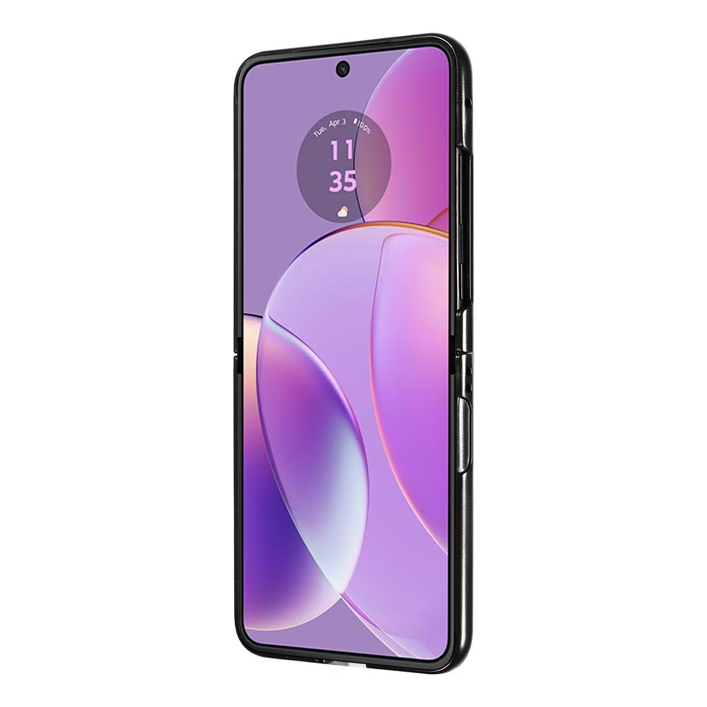 Für Motorola Razr 40 5G Fallschutz-Handyhülle PU-Lederbeschichtete PC-Schutzhülle