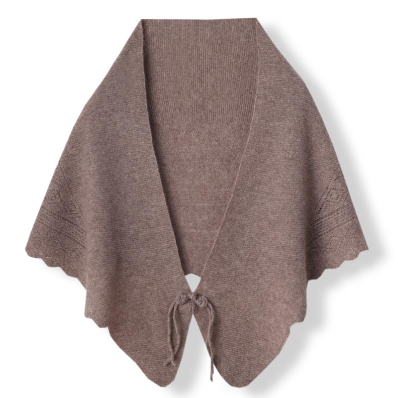 Chinese Knot Button Wrap Shawl 100% Wool Women Knitted Shoulder Wraps Scarf Cape Soft Neck Warm Cappa Cozy Fall Fashion Mantles