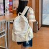 Schoolbag new ins niche plaid fashion Korean backpack junior high school bag women's high-value casual backpack