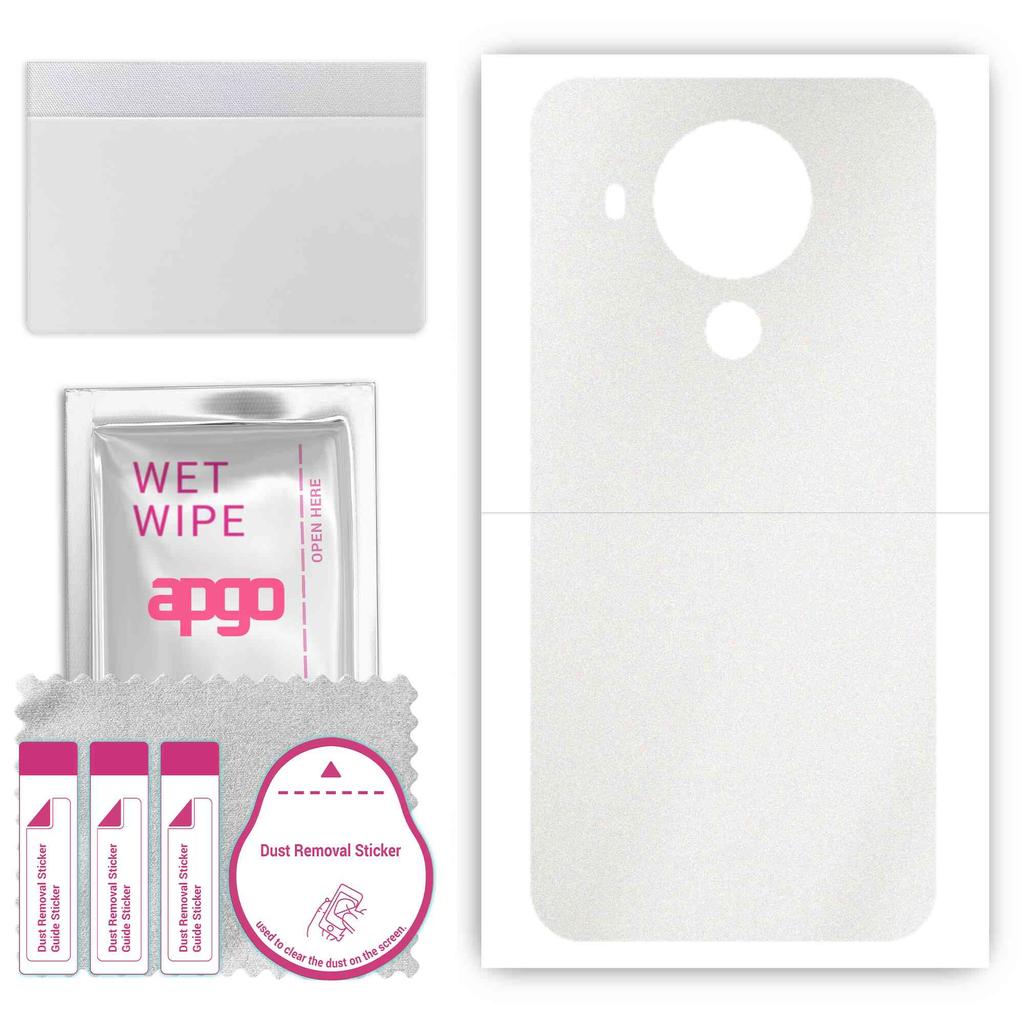 apgo Protective Skin Sticker for the Back Compatible with Nokia 5.4, Wrap Film, Foil, Vinyl - Pattern Matte Transparent