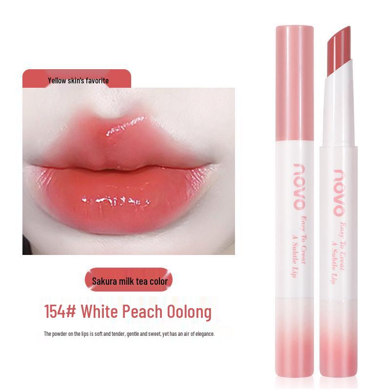 NOVO5989 Charming Translucent Lipstick: Non-fading, Non-stick, Bare Face Enhancing, Perfect for Students.