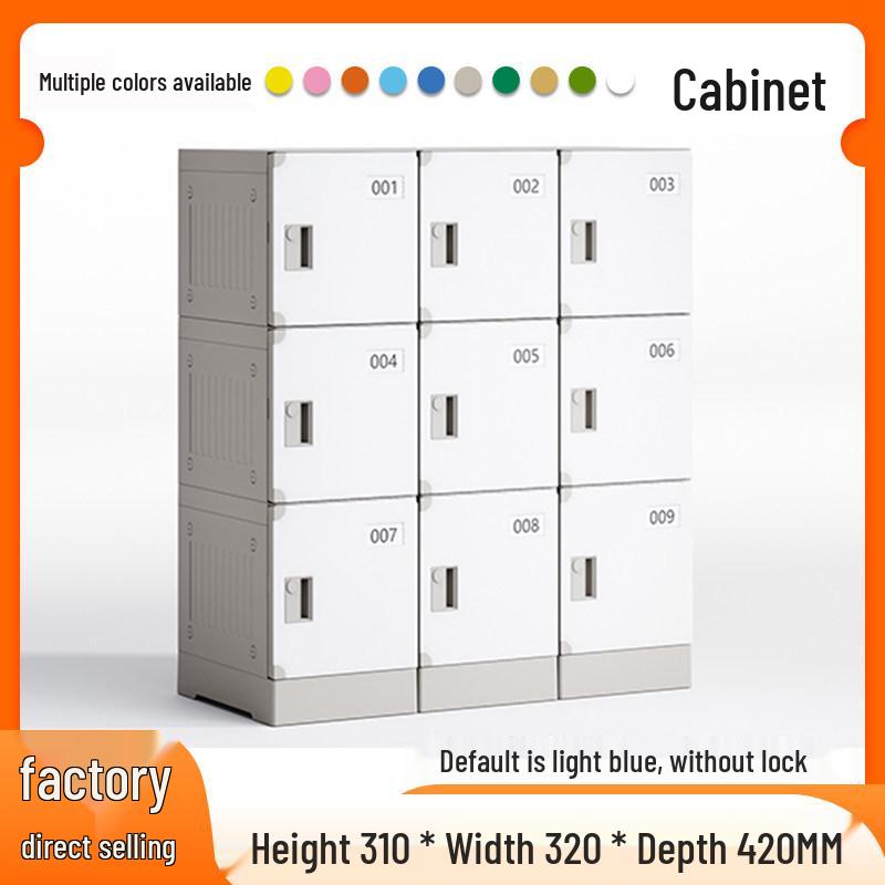 ABS Plastic Student Storage Cabinet with Fingerprint Lock, Anti-collision, Anti-mildew Features