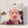1Pc Pig Nose Selfie Adventure Blanket Soft And Comfortable Casual Warm Camping Travel Christmas Halloween Xmas Gift M928747