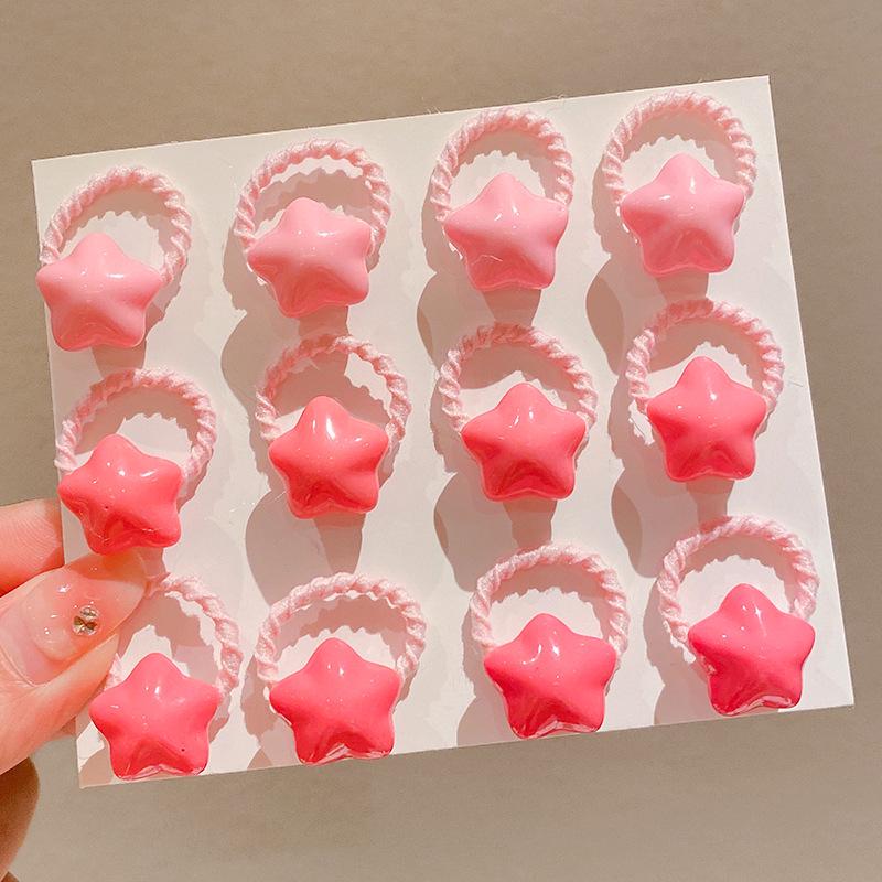 2024 Kid-Friendly Hair Accessories Set - Elastic Cartoon Hair Ties & Ropes for Girls, No-Pain Design