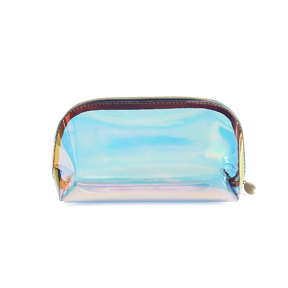 Makeup Bag Iridescent Cosmetic Bag with Zipper Waterproof Travel Makeup Organizer Glitter Makeup Bag for Home Office Travel Busi