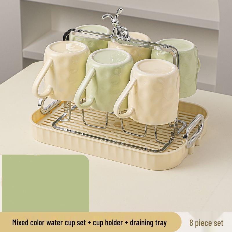 Modern Ceramic Tea & Water Cup Set for Guest Reception - Luxury Living Room Collection