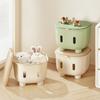 Cute Kids Storage Stool, Multifunctional Toy Clothes Snack Organizer for Home
