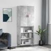 VidaXL Highboard Concrete Grey 69.5x34x180 Cm Engineered Wood 3196047