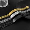 Men's Stainless Steel Gold Plated Geometric Trendy Party Gift Bracelet