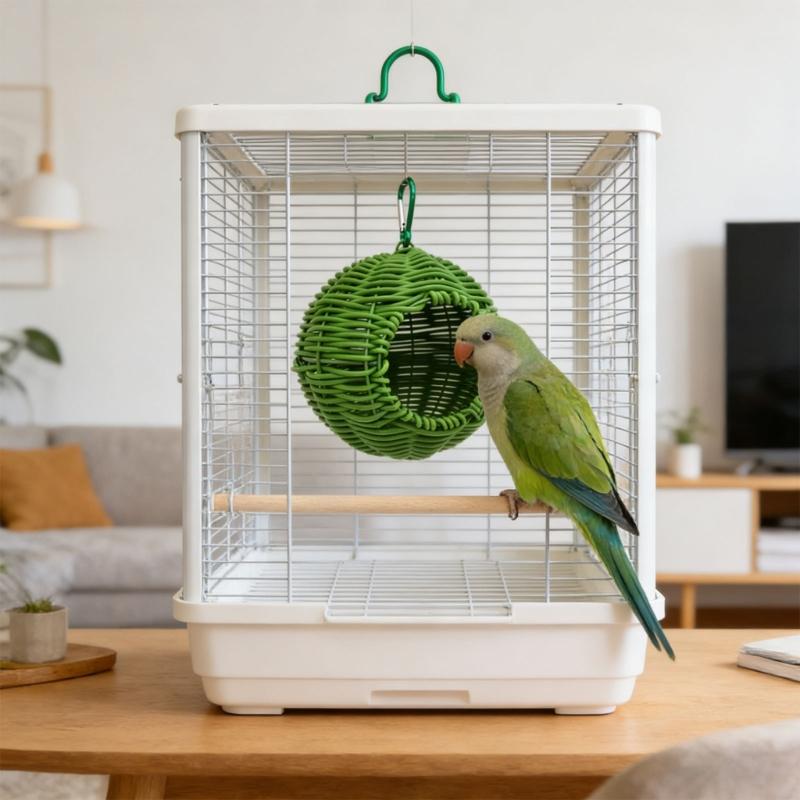 Durable Plastic developed Bird Shelter For Small Birds Year Round Use Indoor Outdoor Hanging