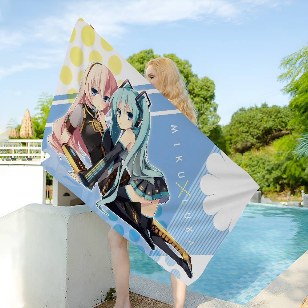 M-Miku Luka Microfiber Beach Towel Absorbent Quick Dry Soft Yoga Swimming Resort Mountain Climbing Towel