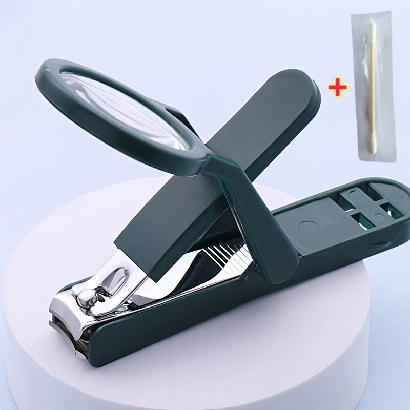 Magnifying Nail Clippers for Seniors with Cleaning Rod, 1pc, Suitable for Both Toenails And Fingernails