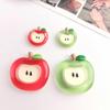 Transparent Red & Green Apple Resin DIY Accessories for Hair, Phone Cases, and Crocs
