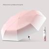 Automatic Gradient Color Umbrella for Women, Sun Protection and Uv Protection Dual-Purpose Black-Coated Umbrella for Men, Large Umbrella
