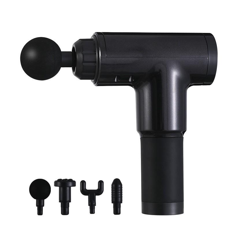 

Электрический фасциальный пистолет Массажный пистолет для всего тела Миофасциальный пистолет Глубокий релаксатор боли Вибрационный ударный пистолет чёрный