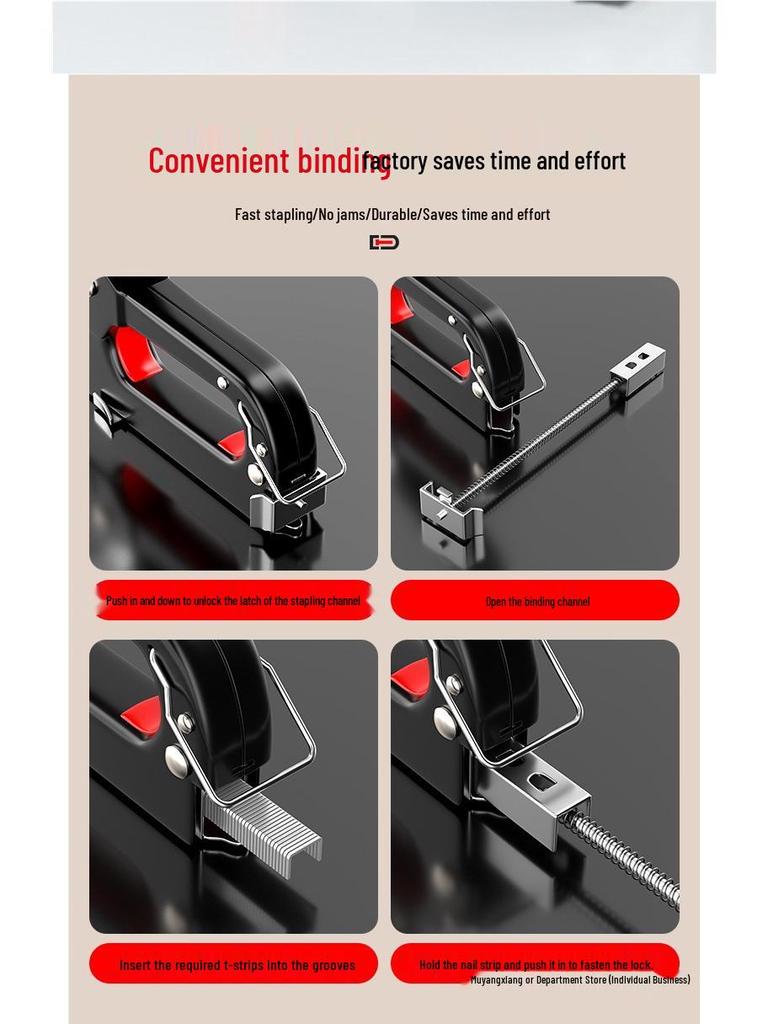 U-Shaped Manual Nail & Stapling Gun for Bookbinding and Woodworking