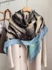 Mulberry silk 111 silk wool large square scarf collection hand-curled high-end gift silk scarf women's autumn shawl