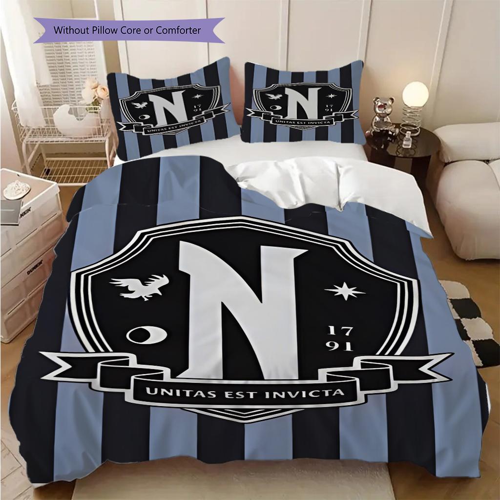Midnight Whispers Shadows Three-piece set (1 * duvet cover + 2 * pillowcase, without core) 2D Flat Duvet cover and pillowcase Soft and comfortable