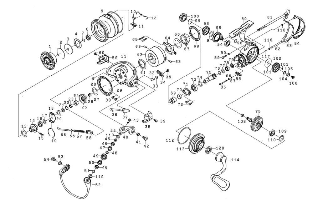 Daiwa Genuine Parts 18 Exist FC LT2500S-C Handle Cap Part Number 100 Part Code 151211 00055714151211