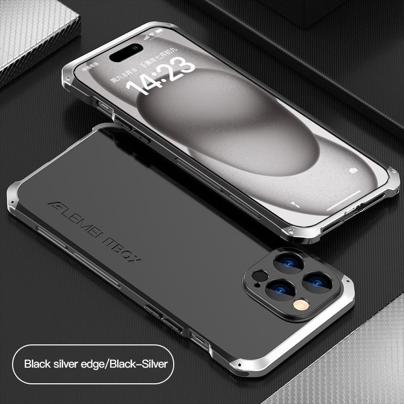 Luxury PC+ Aluminium Metal  Bumper Case, Cover for Apple iPhone 16 Pro Max, 14, 13, 12 , 15 Pro max  Shockproof shell For iPhone 16