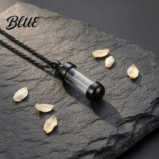 Durable Metal Pendant Necklace with Leak-Proof Screw Cap Stainless Steel