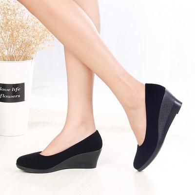 Chaussures à talons compensés pour femmes, escarpins de bureau pour dames, chaussures décontractées.
