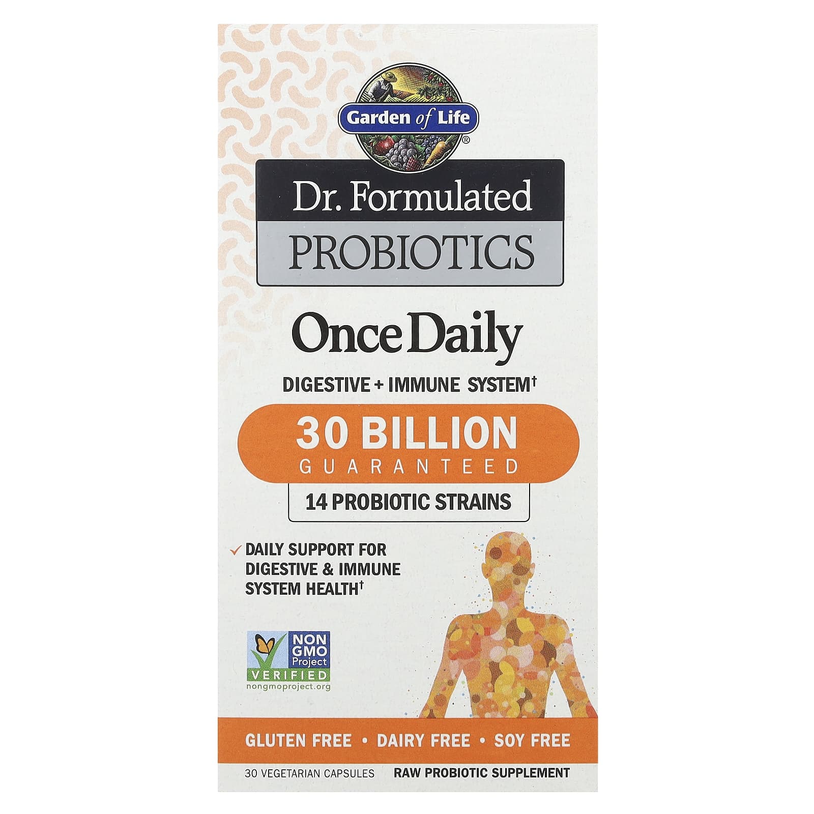 

Formulated with Doctor Probiotics, 30 Veggie Capsules Once Daily