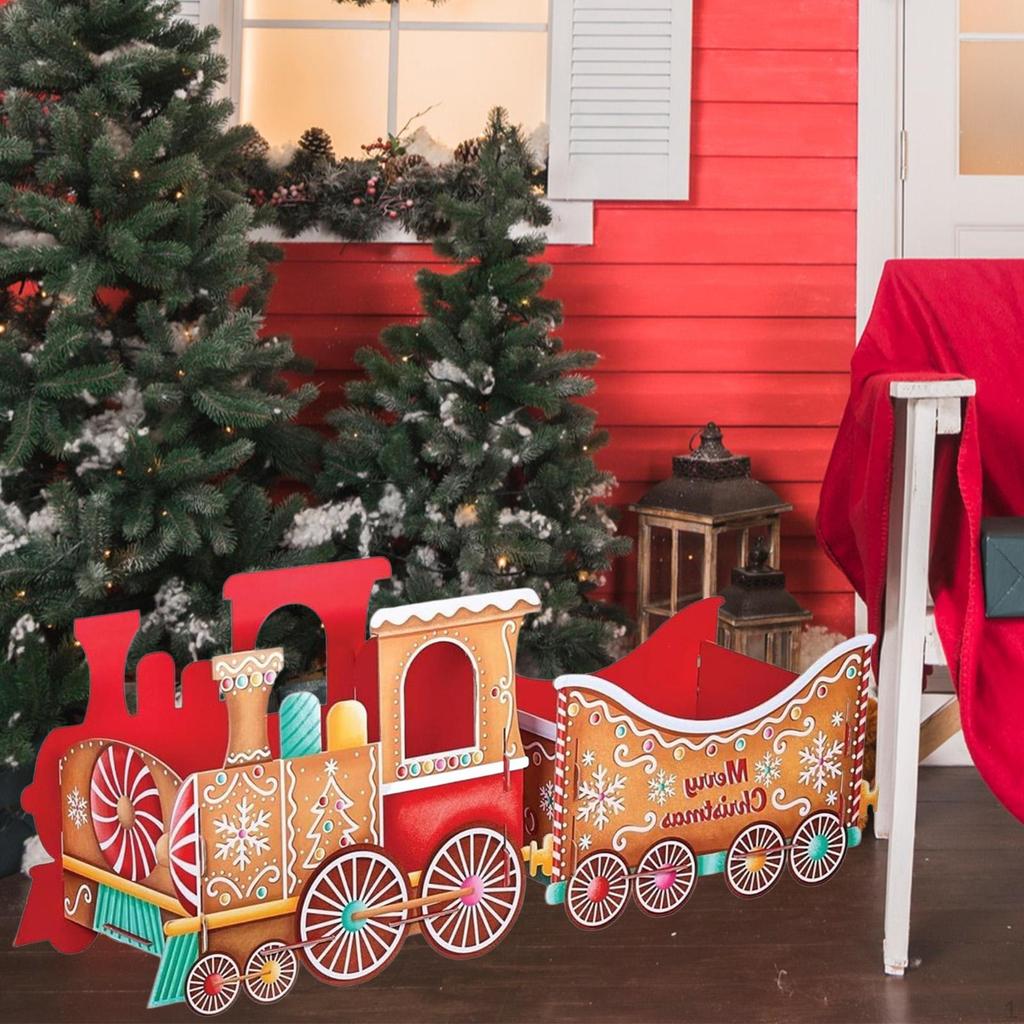 Weihnachtsmann Geschenk Zug Box Weihnachtsdekoration Papier Organizer für Geschenk Weihnachts Ornament