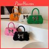 Chic Bowknot Handheld Small Square Bag For Women Stylish Shoulder Crossbody Bag