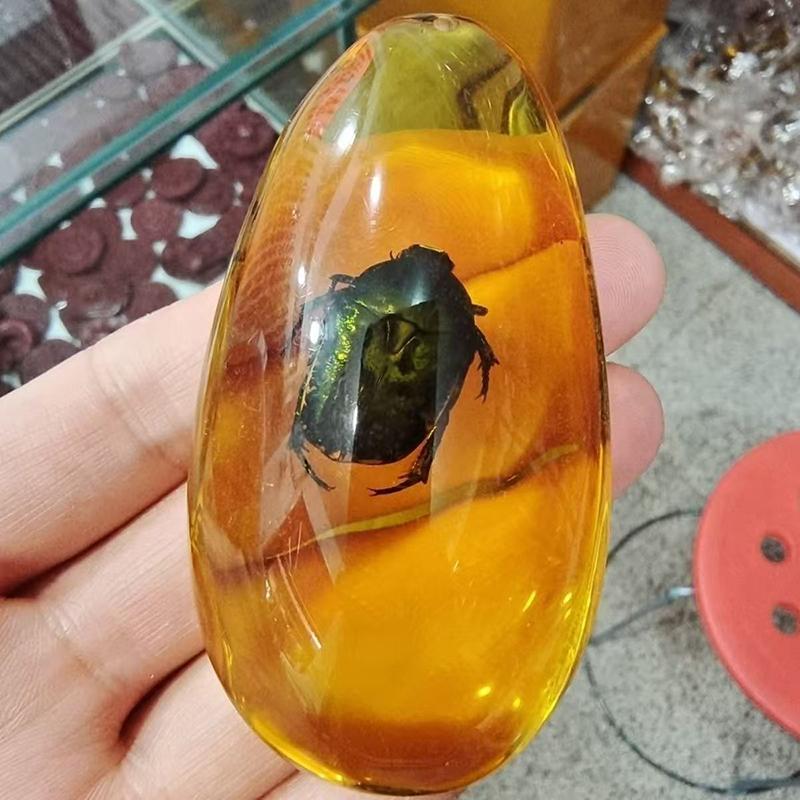1Pc Insects Amber Gemstone Scorpion Natural Mineral Home Decor Insects Amber Gemstone Diy Hand Crafts Gift