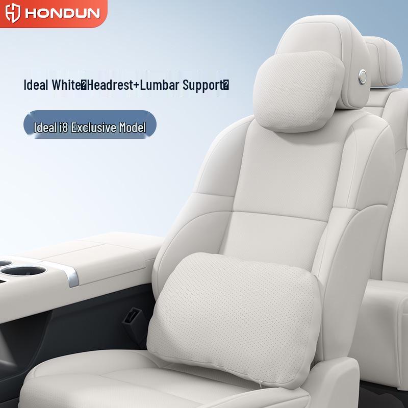 Ideal i8 Headrest & Lumbar Support Pillow - Essential Neck & Back Protection for Car Interiors