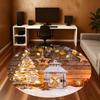 1pc Christmas decorations Round Chair mat Area Rug - Non-Slip, Floor Mat for Office, Bedroom, home decor Christmas Gift p0811191