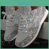 Muffin Sneakers Childrens Shoes Sequins Color Matching Breathable Rhinestone Platform Sneakers Womens Large Size