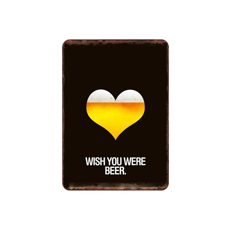Vintage Beer Cheers Tin Sign Wall Plate Painting Decor Kitchen Bar Club Restaurant Pin Up Metal Signs Crafts Decorative Plaques