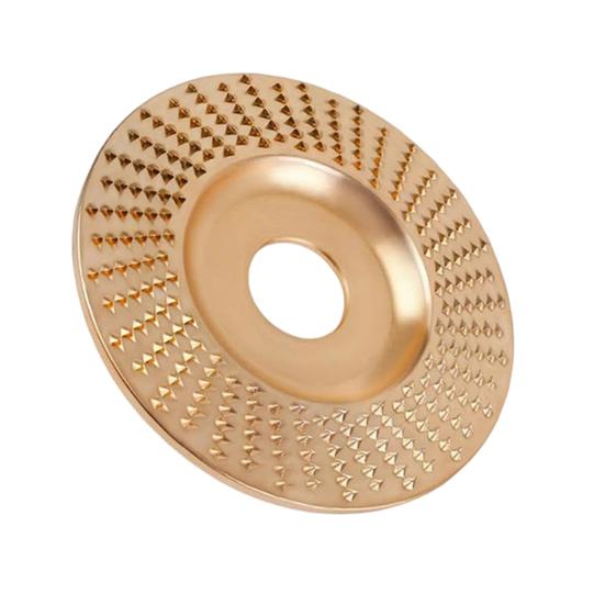 3Pcs Angle Grinder Polishing Pad, Wide Angle Grinder Compatible 4-4.5 Inch with Adapters, Curved Grooved Anti-Clog Teeth for Engraving Polishing