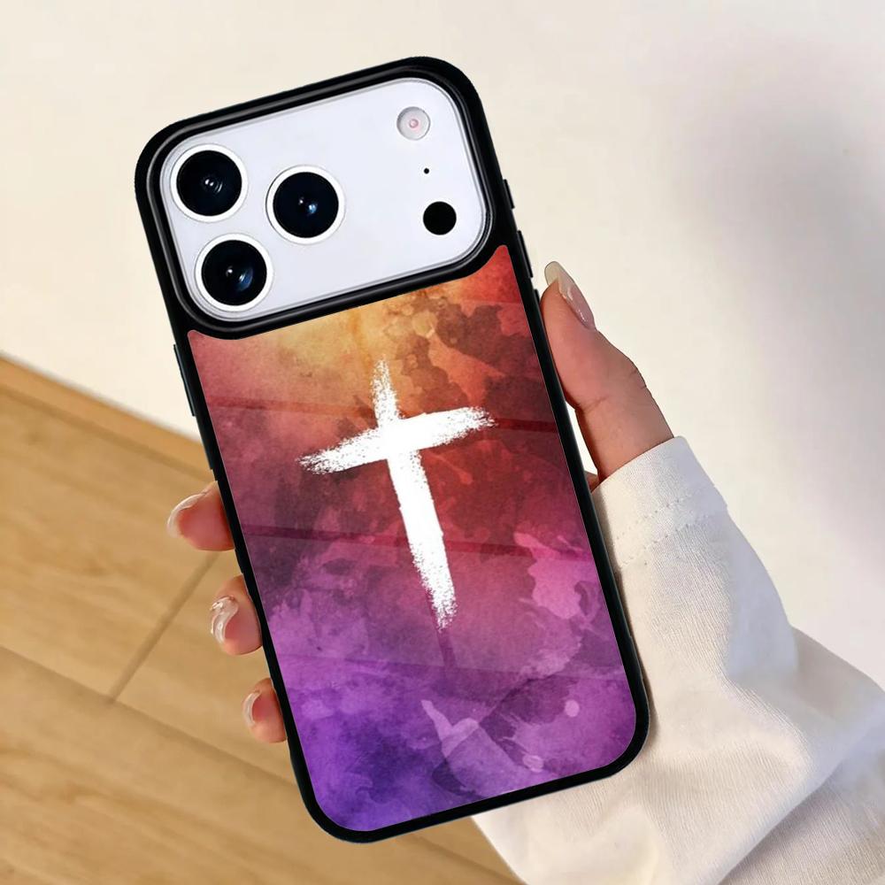 christian cross Mobile Phone Case for IPhone 17 AIR 16pro Max 15 14 13 12 11 Bumper Cover