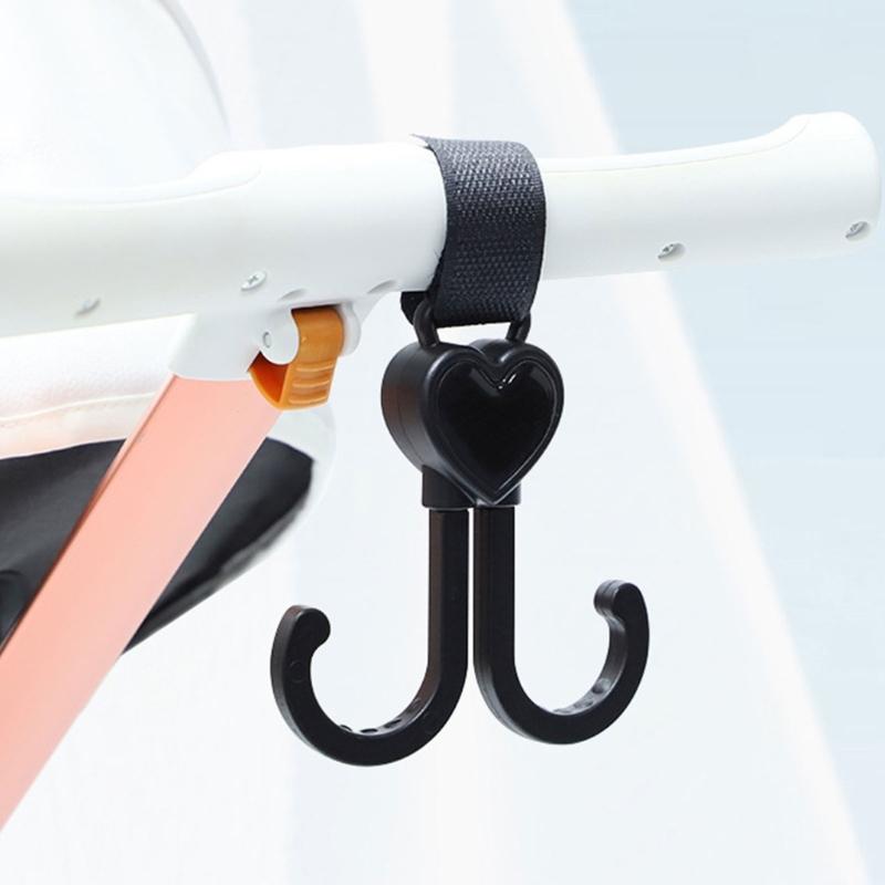 Stroller Hooks Pushchair Organizer Hook Upgrade Double Head Pram Hook for Hanging Bags Universal Hook Pram Accessories