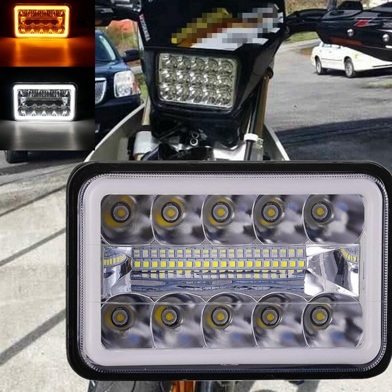 4X6 Auto LED Scheinwerfer Blinker Tagfahrlicht Wasserdicht 60W H4 Scheinwerfer für LKW Offroad 4WD Traktor DRZ400 Motorrad ATV UTE
