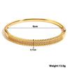 Greatera Trendy Gold Plated 316L Stainless Steel Bangles Bracelets for Women Delicate Cubic Zirconia Bracelet Party Jewelry