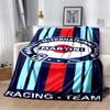 Coperta morbida in flanella 3D con logo Martini Stampa a righe Plaid Calda Copertura in peluche per Letto Divano Camera da letto Campeggio Viaggio Decorazione per la casa