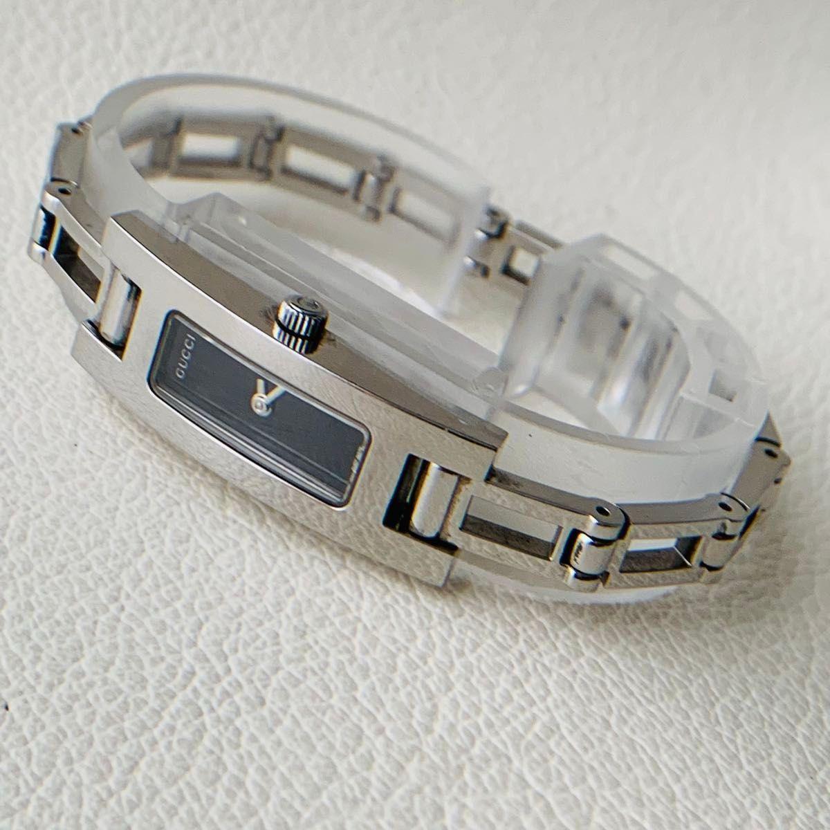 Used Working item GUCCI watch 3900L Gucci Square Silver