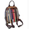 Retro Damentasche Farbiger Leder Plaid Splicing Rucksack Damentasche Erste Schicht Rindsleder Reiserucksack Vielseitig