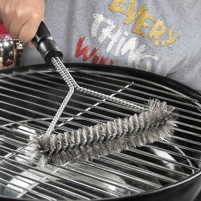 Spazzola per barbecue ad alta resistenza - Spazzola in acciaio inossidabile extra resistente per la rimozione di macchie ostinate e grasso