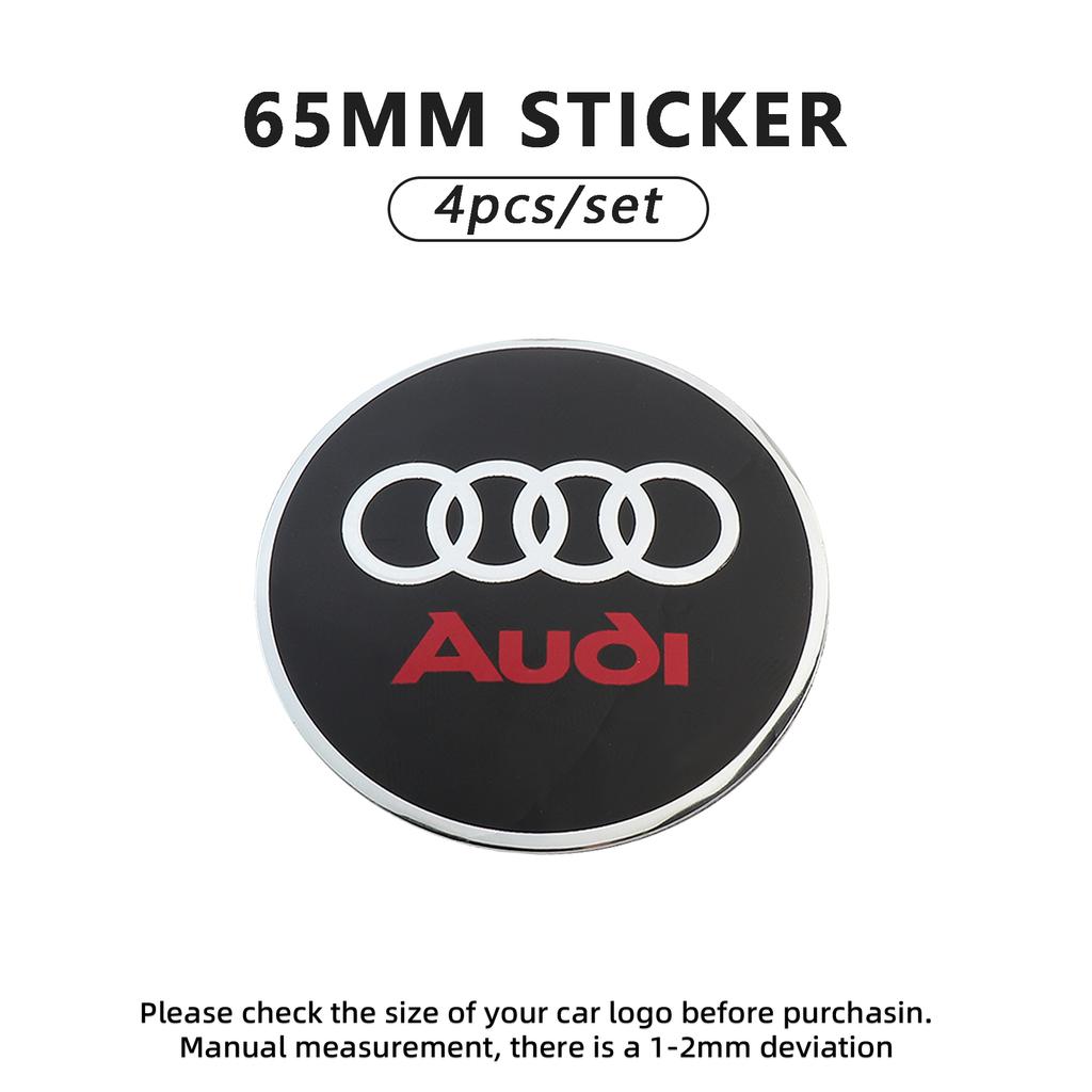 4pcs 56mm Car Emblem Wheel Hub Center Cap Stickers For Audi TT RS3 RS4 RS5 RS6 RS7 RS8 Quattro SLINE RS