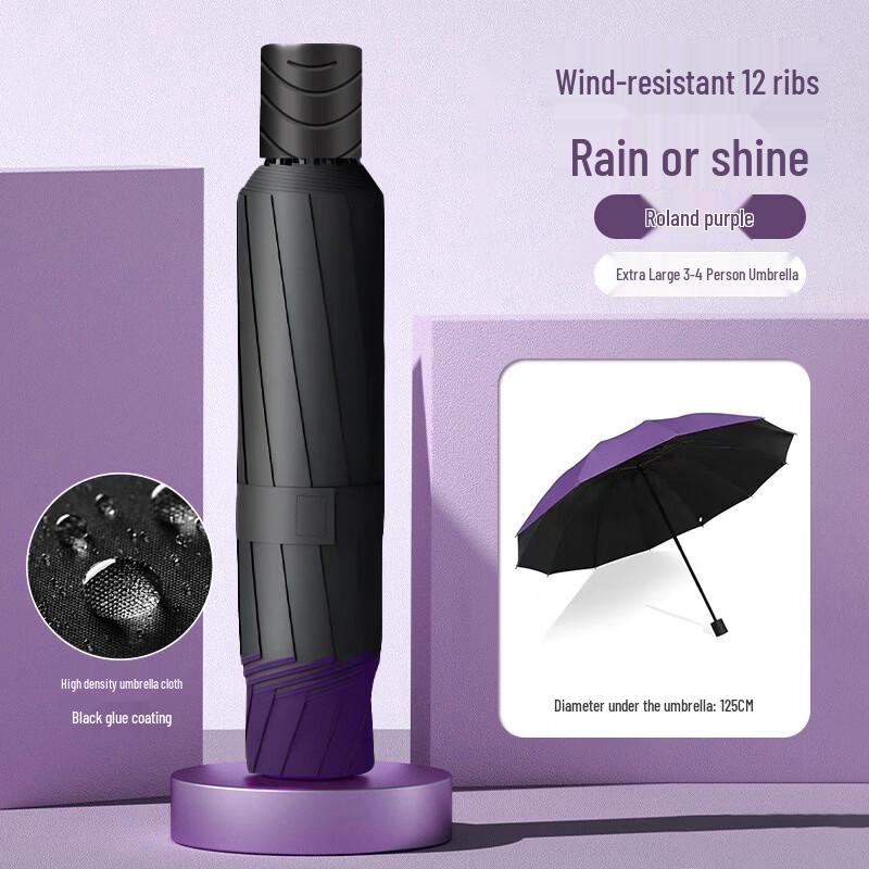 

Large 3-Person Folding UV Protection Umbrella for Sun & Rain
