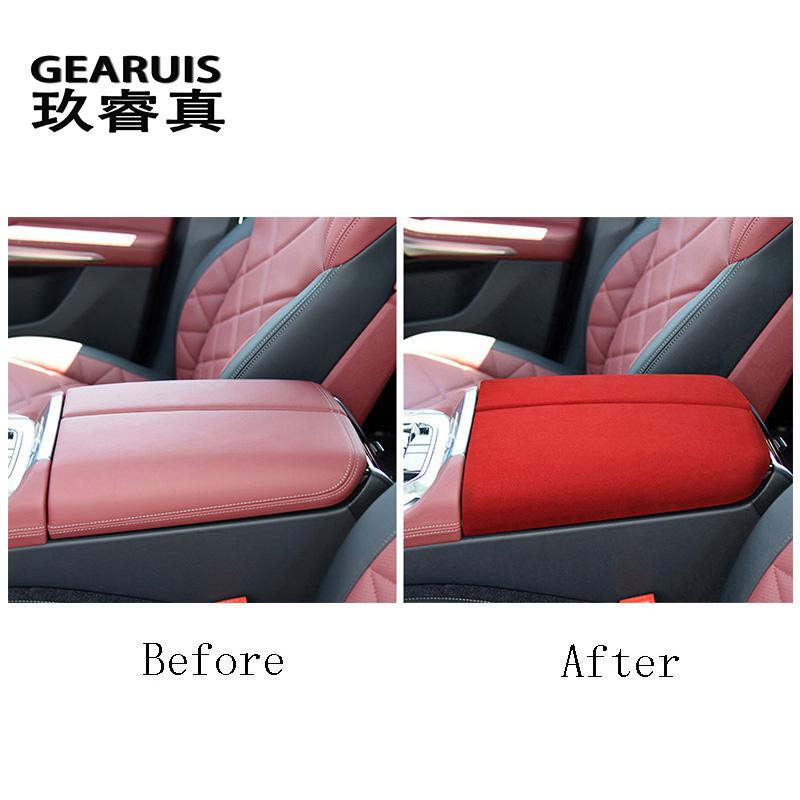 Δερμάτινη σουέτ Επένδυση Αυτοκινήτου ABS Στυλ Αυτοκινήτου Τακτοποίηση Τακτοποίηση Κάλυμμα Υποβραχιονίου Αυτοκόλλητο Διακοσμητικό Για BMW X5 G05 X6 G06 X7 G07